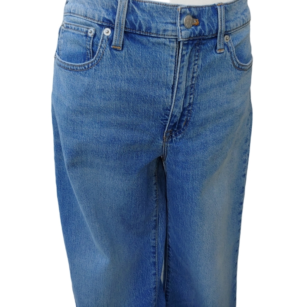 J.Crew High-Rise Slim Wide Leg Jeans in Classic Blue Women's Size 28 NWT - Picture 5 of 17